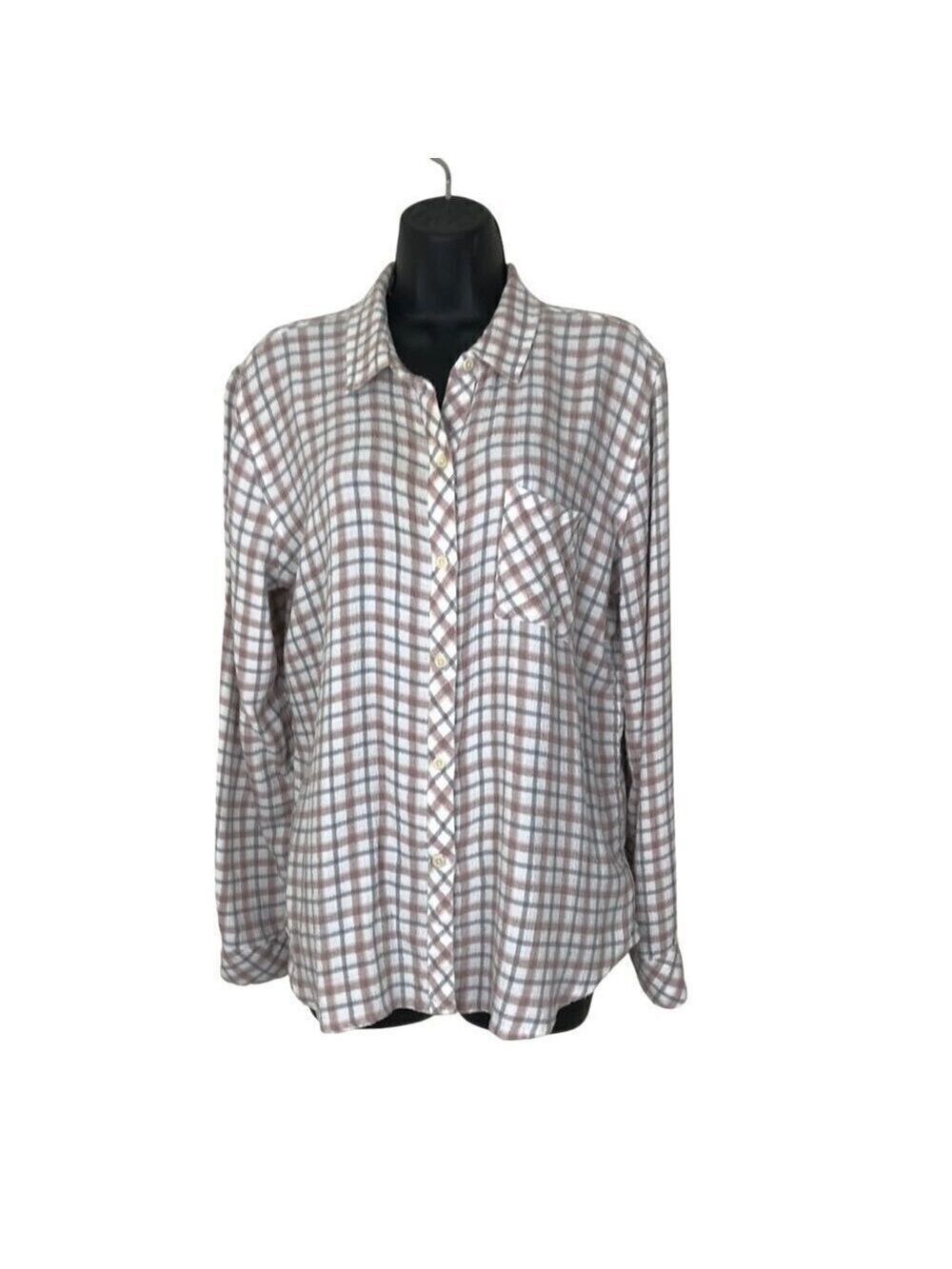 Rails  Brady Powder Steel Blush Button Down Shirt Size L